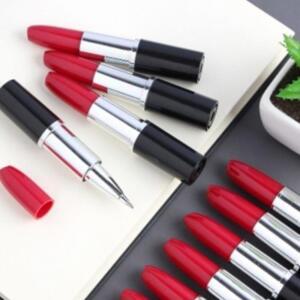[2개구성] 검정 판촉 디자인 예쁜 팬시 레드 홍보 인쇄 심 신기한 립스틱 볼펜 10p세트 HWC2CE3F