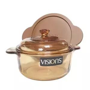 비젼 유리 냄비 전자레인지 오븐 직화 내열 강화유리 양수 냄비 1.25L