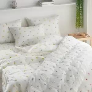 고품질 데이지 스프레드 이불 베개 카펫 싱글 세트 옐로우 (WFKKPLG)