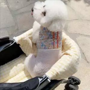 체크 패턴 강아지 유모차 쿠션 애완견 매트 사계절 반려동물