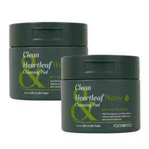 (1+1)푸드어홀릭 클린 앤 어성초 워터 클렌징 패드 200ml (60매) /클렌...