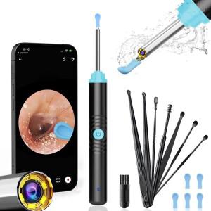 1pc 무선 비주얼 귀 내시경 카메라 5MP HD 청소 도구 맥세이프한 실리콘 귀이개 빛나는 검이경 왁스 제거제