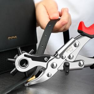 Leather Belt Hole Punch Plier Eyelet Revolve Sewing Machine Bag Setter Tool Watchband Strap Househol