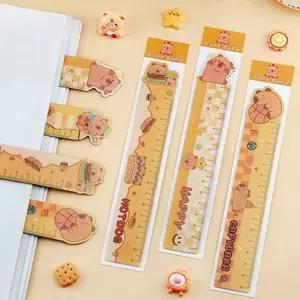 자기소개서 마그네틱 자 15cm 카피바라 디자인 세로 아트필드 문구용품 (WFKKMV2)