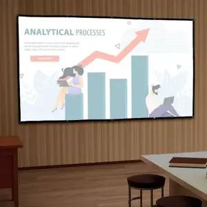 이동식 빔프로젝터 스크린 캠핑 스크린 265x150cm