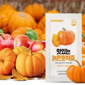 원물 1박스 30포 100% 프리미엄 늙은호박즙 90ml 국내산 x 건강즙 착즙