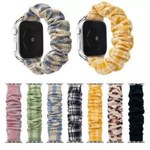 [유니미스]2개 세트 유니미스 애플워치 체크 곱창 스크런치 스트랩