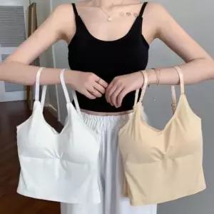 [라일리여성언더웨어] Rly 브라탑 여자 끈나시 패드 아이스 쿨링 이너 일체