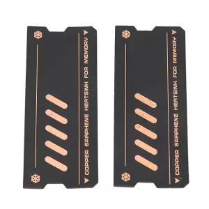 2개 팩 메모리 쿨러 냉각 방열판 그래핀 초고속 전도 PC 구리 DDR4/DDR5 노트북 메모리용