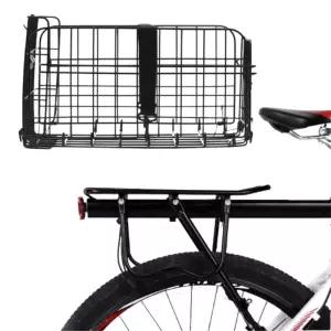 자전거 철망 시장바스켓 반사판 접이식 뒷바구니 짐받이 27.5x38x22 가벼운 케리어