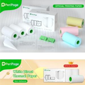Peripage 미니 소형 호환 프린터 용지 접착 감열지 롤 A6 Paperang 용 백서  Bluetooth