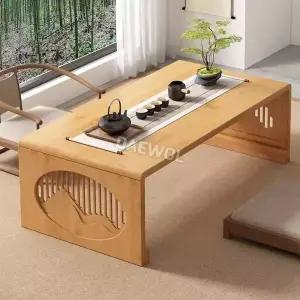 빈티지 다다미 티테이블 좌식형 원목 목재 다도 데스크