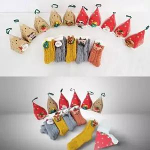 삼각선물상자 SGD541K8 수면양말 (싸더라) 크리스마스 산타크로