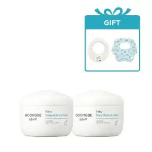 [궁중비책] 베이비 딥 모이스처 크림 100ml x2개 + [사은품] 베이비빕&샤워캡 증정