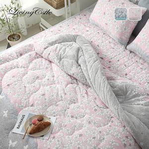 국산 겨울 착번아웃 극세사 차렵이불 + 패드 세트 Q 플루이 5mm 밍크