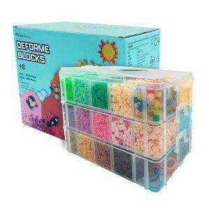 T13 디폼블럭10mm 3단세트 단색25색 투명9색(6300개)