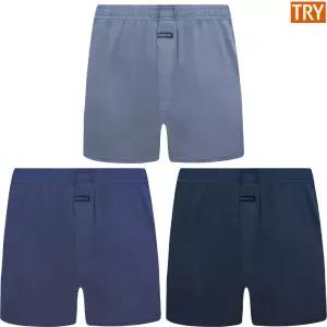 트라이 남자 기능성 인견 스판 사각 트렁크 팬티 3매입 KRC2 MV3