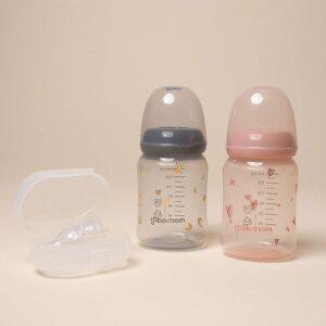 [그린맘][컬러세트] PP 컬러 슬림형 젖병140ml2개 아이쏙2개(케이스)