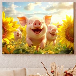 돈들어오는 행복 돼지 9종 그림 인테리어 캔버스 메탈 액자 풍수 개업 선물