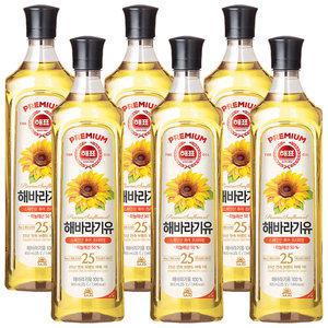 사조 해표 해바라기유 900ml x 6개 / 식용유 유지류 오일 기름