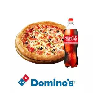 [도미노피자] (오리지널)슈퍼디럭스치즈엣지L+콜라1.2