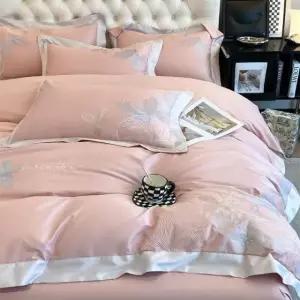 QK 세트 핑크 침구 커버 순면 플라워 (WFHJM0K)