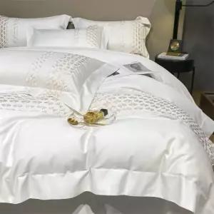 침구 자수 화이트 커버 세트 순면 KLK (WFHJM0G)