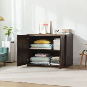 낮은 이불장 키작은 수납 안방장 펜션 이불 장롱 빈티지 블라인드 도어 정리장 보관함 조립