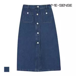 [미센스] 버튼디자인 롱데님 스커트_MB39DSM202Z