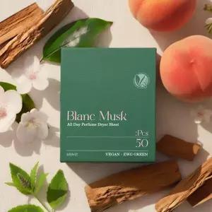 [살림보감]올데이 퍼퓸 건조기시트 블랑머스크향 1박스 50매입