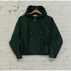 히스 헤지스 25FW [시즌오프][HIS]다크그린 코튼 포플린 윈드브레이커 HZJU5F801E3
