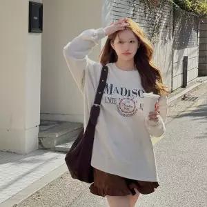 [빅사이즈]이블렛 슈레나 기모 트임 프린팅 티셔츠 제이스타일