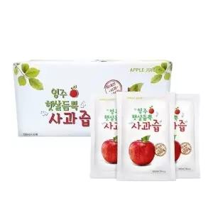경북 영주 국내산 사과 햇살 듬뿍 사과즙 100ml x 80팩 벌크