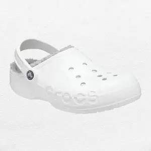 [크록스]털 바야 라인드 화이트 겨울 회사 사무용 털 슬리퍼