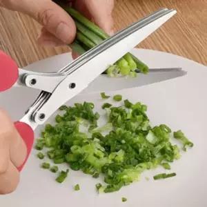 이지쿠킹 스텐 채칼가위 5날 쪽파 김가루 파채가위 채칼가위 쪽파가위