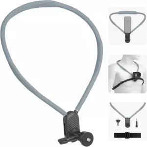 액션 카메라용 지샨 넥 마운트(에어 쿠션 포함) 조절 가능한 스트랩 포함 고프로 마운트 Insta 360 X5