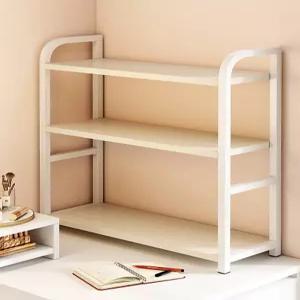 책상위선반 폭좁은 이동식 잡지 수납장 따뜻한 3단