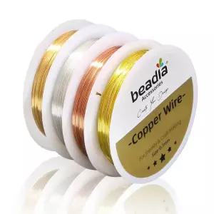 얇은철사 쥬얼리 제작 구리선 비딩 와이어 팔찌 목걸이 1 롤 03 04 05 06 08 1mm
