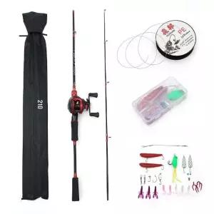 고품질 고피싱 베이트 릴+루어+낚싯대세트 오색합사라인 1.6m (WFKDW1N)