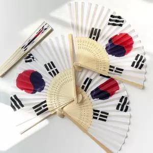대나무 접이식 태극기 실크 부채 1P LM-0691 부채 손부채 접이식부채
