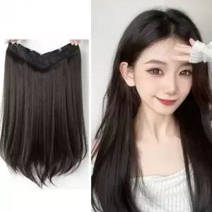 신상 여성 부분 긴가발 패션 헤어피스 똑딱이 반가발