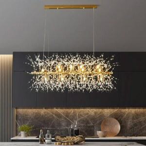 크리스탈 민들레 샹들리에 주방 램프 펜던트 서스펜션 라이트 식당용 행잉