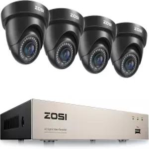 AI 사람/차량 감지 기능이 있는 ZOSI 1080p 가정용 카메라 시스템 H.265+ 8CH CCTV DVR 및 4pcs 2.0MP