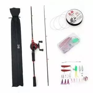입문용낚싯대 고피싱베이트릴루어낚싯대세트오색합사라인16m