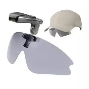 모험왕 클립온 선글라스 편광 골프 사바에 기획 모자에 붙인다 튕김식 선글라스 오버글라스 BS05 맨눈용 편광렌즈라이트그레이