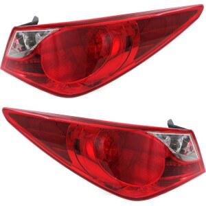 2011-2014 현대 쏘나타의 차고 프로 테일 라이트 어셈블리 세트, 전구 운전석 측면, 외부 차체 할로겐 장착