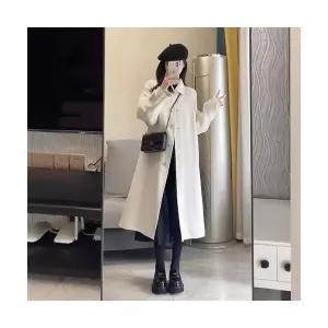 여자 모직코트 모직 코트 롱 추동 햅번 스타일 오버핏 원픽4