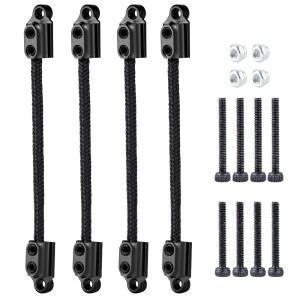 SWX RC 쇼크 업소버 스트랩 1/18 스케일 전면/후면 서스펜션 이동 제한 스트랩 1/18 미니 LMT 몬스터 트럭 업그레이드 액세서리(블랙)