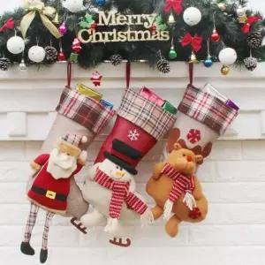 양말 SVI540E6 주머니 크리스마스 긴다리/산타/루돌프/눈사람 X