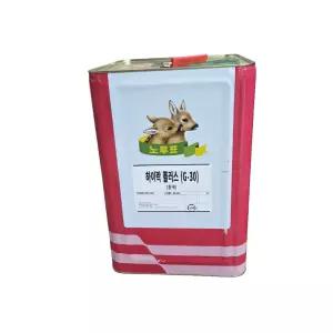 노루페인트 하이락 플러스 상도 백색 G30 18L 건축물 내부 목재 가구용 락카 페인트